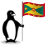 The Glacial penguin holding the flag of Grenada.