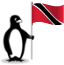 The Glacial penguin holding the flag of Trinidad.