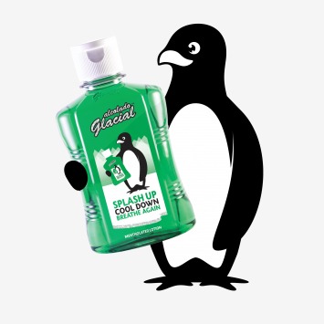 The Glacial’s penguin is one of the most distinctive icons of the Glacial brand.